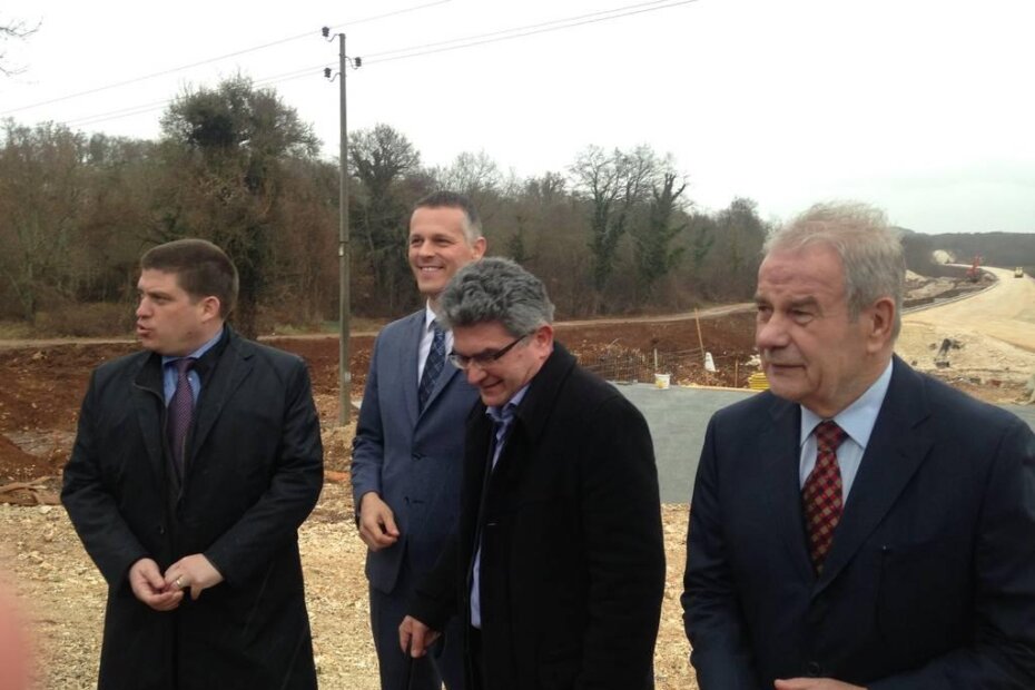 Gradilište porečke obilaznice posjetili su ministar Butković, gradonačelnik Štifanić i župan Flego