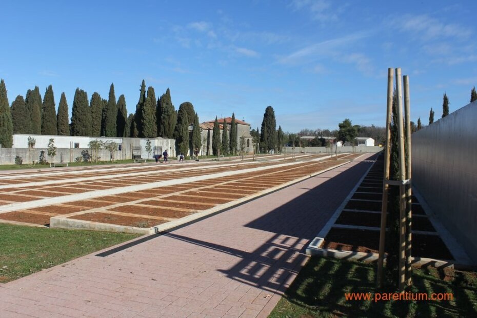 Novoizgrađeni dio gradskog groblja u Poreču