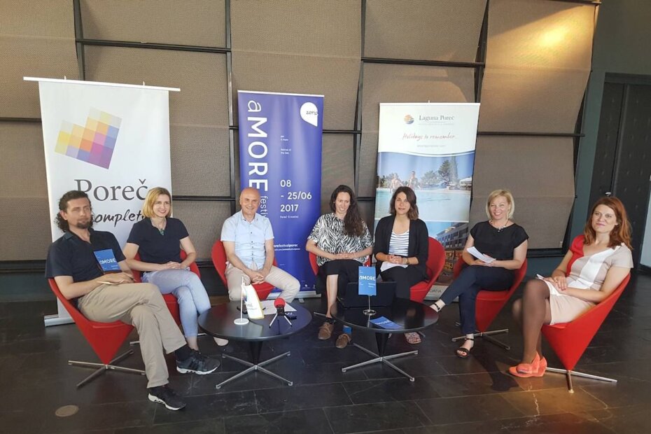 Slijeva: David Belas, Barbara Sladonja, Nenad Velenik, Petra Počanić, Sabina Damiani, Aleksandra Vinkerlić i Eva de Zan Prusina