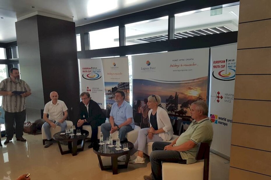 Nenad Velenik, Neven Staver, Darko Uidl, Andrea Vrbik i MIlan Markežić predstavili su novinarima Europski juniorski i kadetski streličarski kup