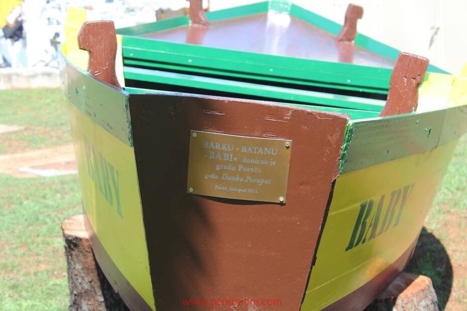 Posveta Danka Poropata koji je barku poklonio Poreču