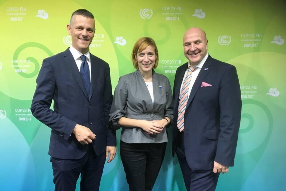 Valter Flego,  gradonačelnica Trbovlja Jasna Gabrič i Andreas Jaadla, koordinator Povjerenstva ENVE iz Tallina