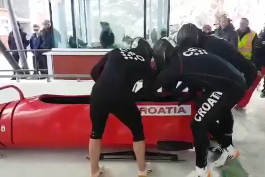 Hrvatska posada boba četverosjeda uoči starta u Whistleru