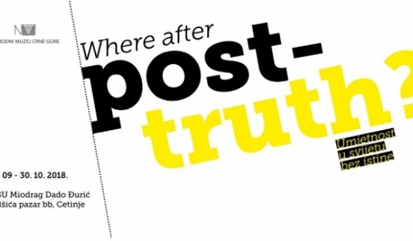 Andreja Kulunčić i Goran Škofić na izložbi "post-truth" u Crnoj Gori