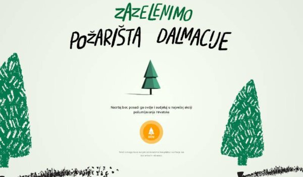 Prva akcija pošumljavanja opožarenih područja Dalmacije u sklopu projekta "Boranka"
