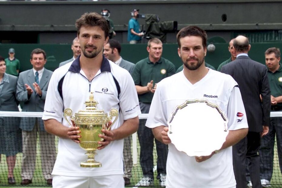 Goran Ivanišević i Patrick Rafter u finalu Wimbledona (photo credit Tom Hevezi Press Association Pixsell)