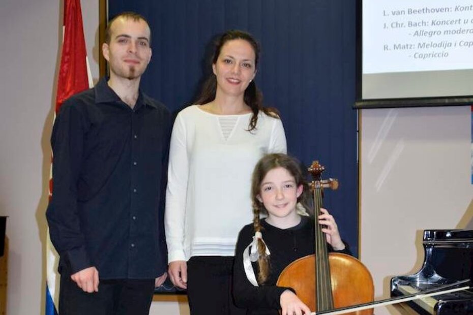 Maša Gubić, učitelj Anthony Havelka i korepetitorica Jenny Brković