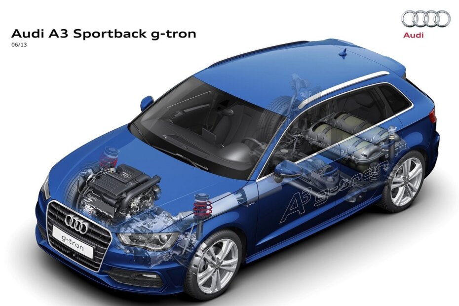 Audi već duže u programu ima modele 'g-tron', s benzinskim motorom koji se napaja zemnim plinom.