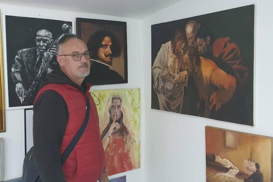 Žužićev završni rad na likovnoj radionici Eugena Varzića