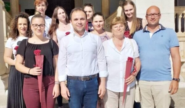 Svjetske prvakinje Marijana Liović i Nataša Ravnić na prijemu kod gradonačelnika