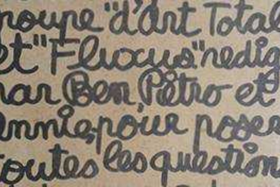 Ben Vautier s ljubaznošću F. Zattoni