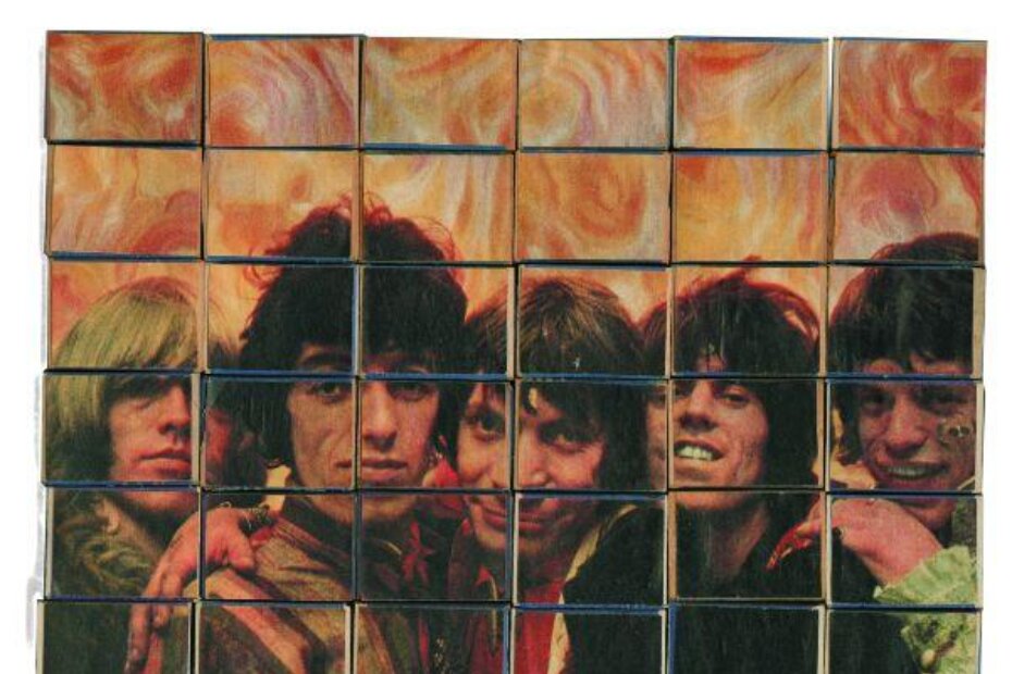 Reprodukcija: Marko Pogačnik, Rolling Stones kutije šibica, 1968.