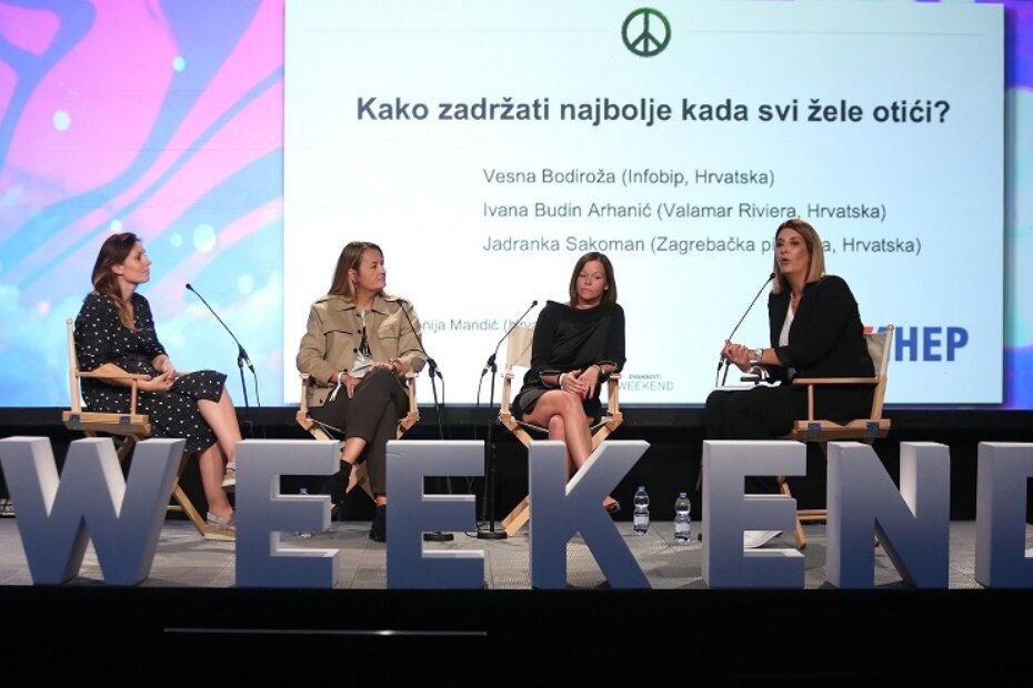 Slijeva: Vesna Bodiroža (Infobip), Ivana Budin Arhanić (Valamar Riviera), Jadranka Sakoman (Zagrebačka pivovara)