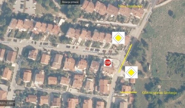 Od petka nova prometna regulacija na raskrižju Vrsarske i Motovunske