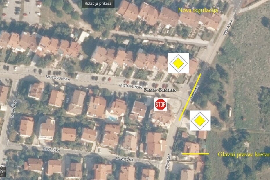 Nova regulacija prometa Vrsarskom i Motovunskom ulicom