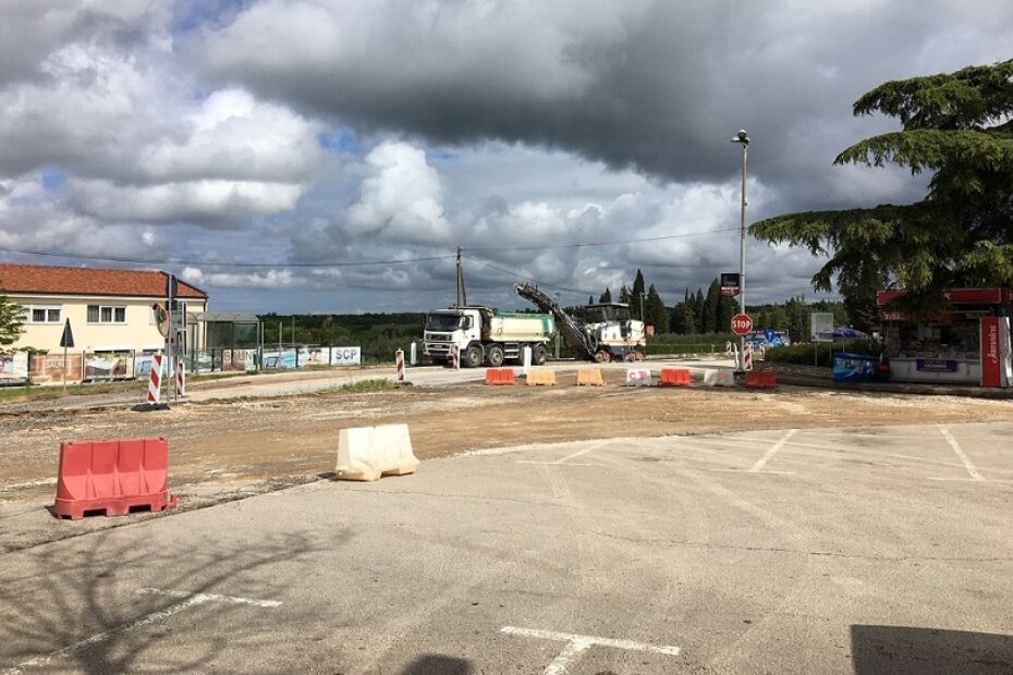 Izgradnja kružnog toka u Sv. Lovreču