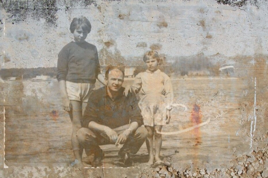 Stanko Ritoša s djecom, 1962., ustupila Lara Ritoša - Roberts