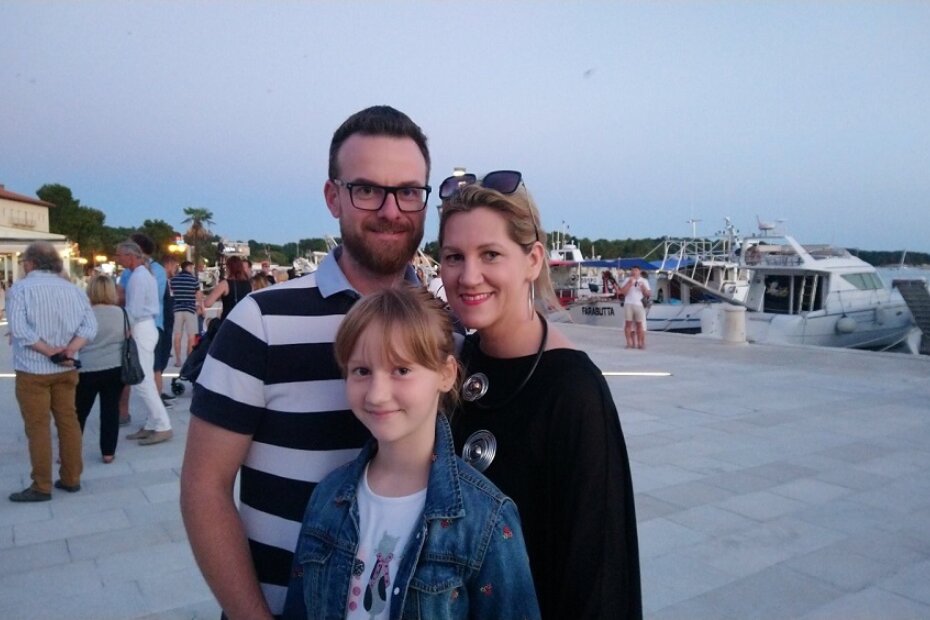 Marko Geržinić, Petra Neuner Geržinić i njihova kćerkica Rea