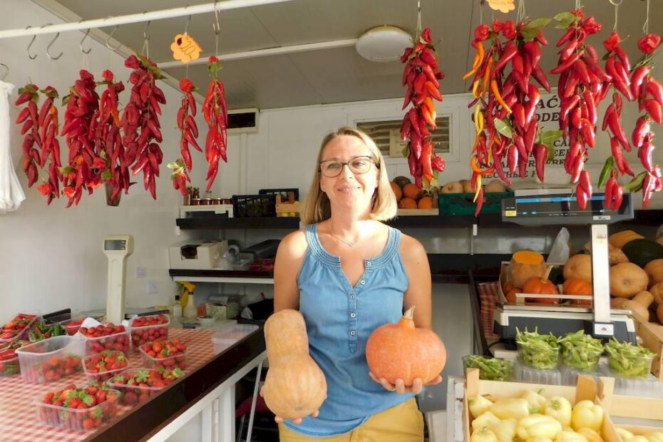 Vedrana Ivančić sa štanda OPG-ova Lakošeljac i Ivančić