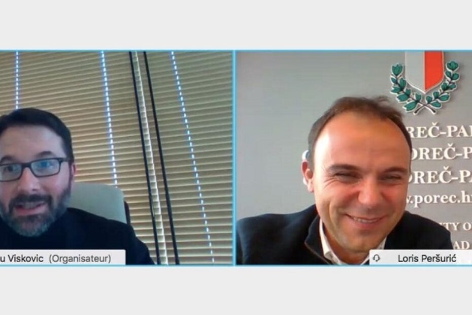 Gradonačelnici Mathieu Viskovic i Loris Peršurić s dogradonačelnicom Poreča Nadiom Štifanić Dobrilović