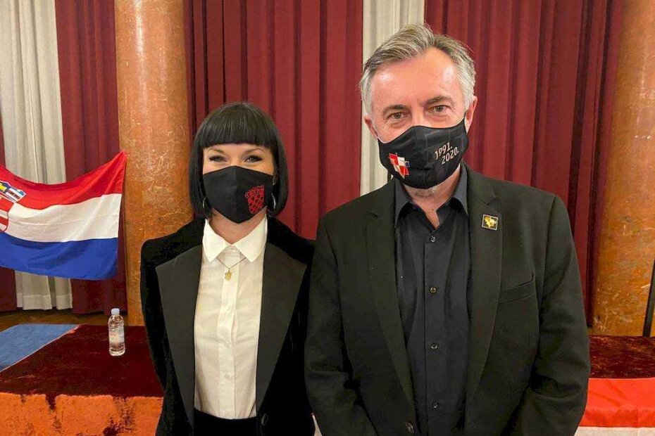 Romina Ališić Crnokrak i Miroslav Škoro na osnivanju istarske podružnice Domovinskog pokreta