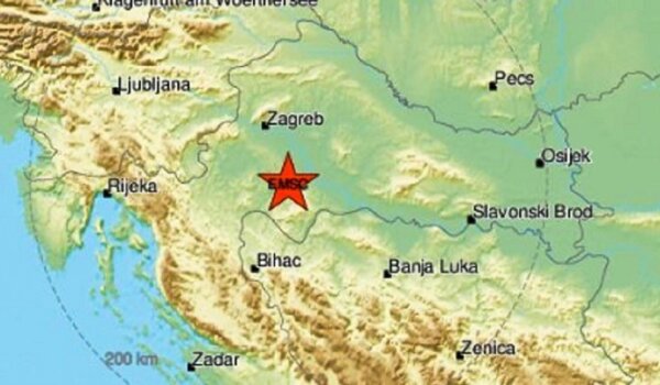Potres magnitude 4.1 u središnjoj Hrvatskoj