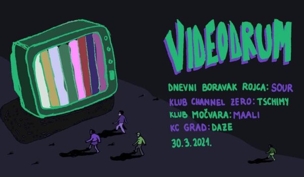 VIDEODRUM - virtualna turneja četiri benda, u četiri kluba i četiri grada