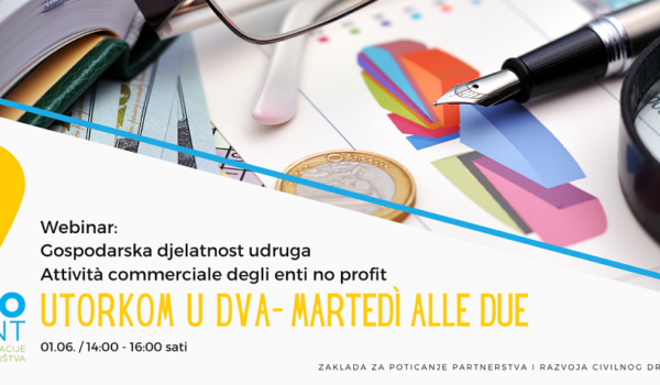 Predavanje 'Gospodarska djelatnost udruge' u sklopu programa "Utorkom u dva"