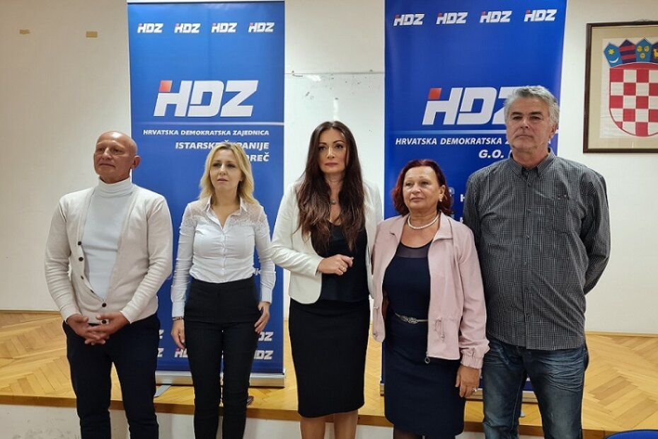 Novo vodstvo porečkog HDZ-a predstavljeno je danas na konferenciji za novinare