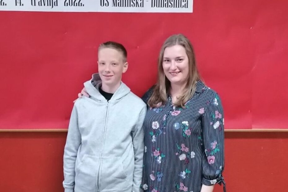 Mario Žiković i mentorica Katja Sirotić