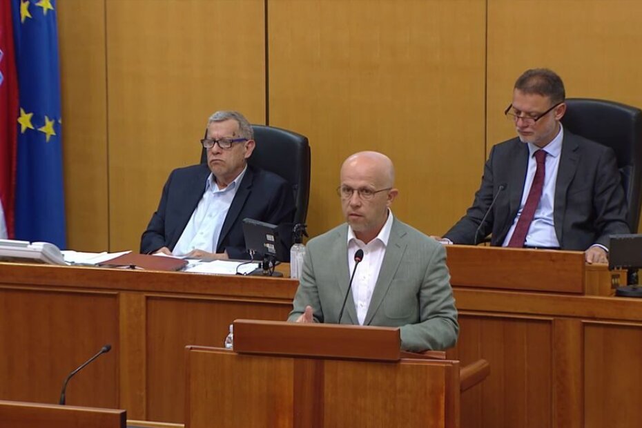 Emil Daus u Hrvatskom saboru