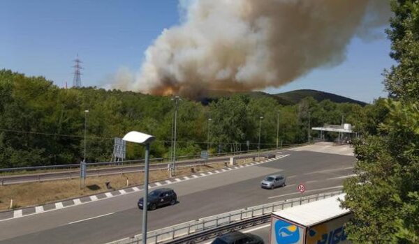 Vatrena stihija u okolici Trsta:  Ne voze vlakovi, požar zahvatio autocestu, grad bez struje