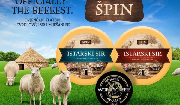 Zlatne medalje za Istarske sireve Špin