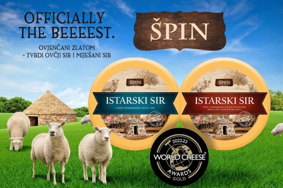 Zlatne medalje za istarski sir Špin