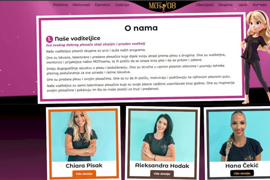Nova web stranice udruge MOT 08