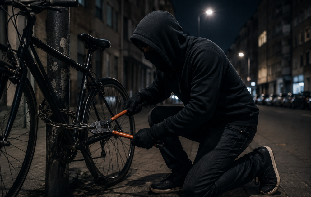 bicikl bicikli krađa kradljivac policija mračna