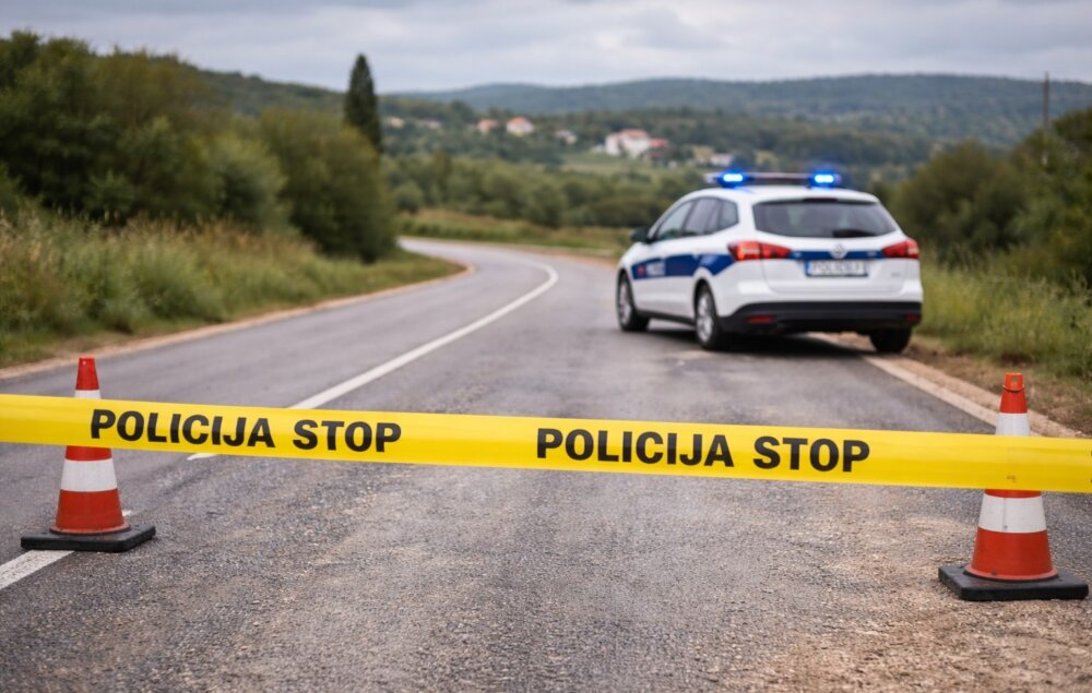 policija stop traka nesreća
