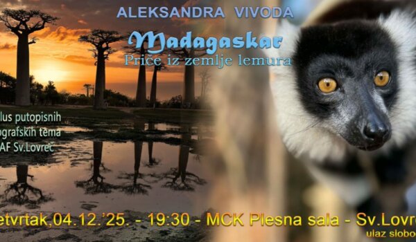 U četvrtak u Svetom Lovreču putopisno predavanje: Madagaskar, zemlja lemura
