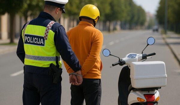 Uhićen dostavljač u centru Poreča – vozio bez vozačke dozvole