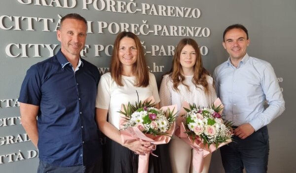 Kuglački ponos Poreča: Nataša Ravnić i Nika Štetić na prijemu kod gradonačelnika