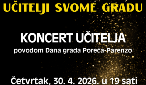 Umjetnička škola Poreč najavljuje svečani koncert učitelja povodom Dana grada