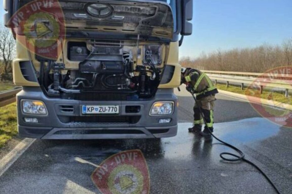 Požar kamiona na Ipsilonu