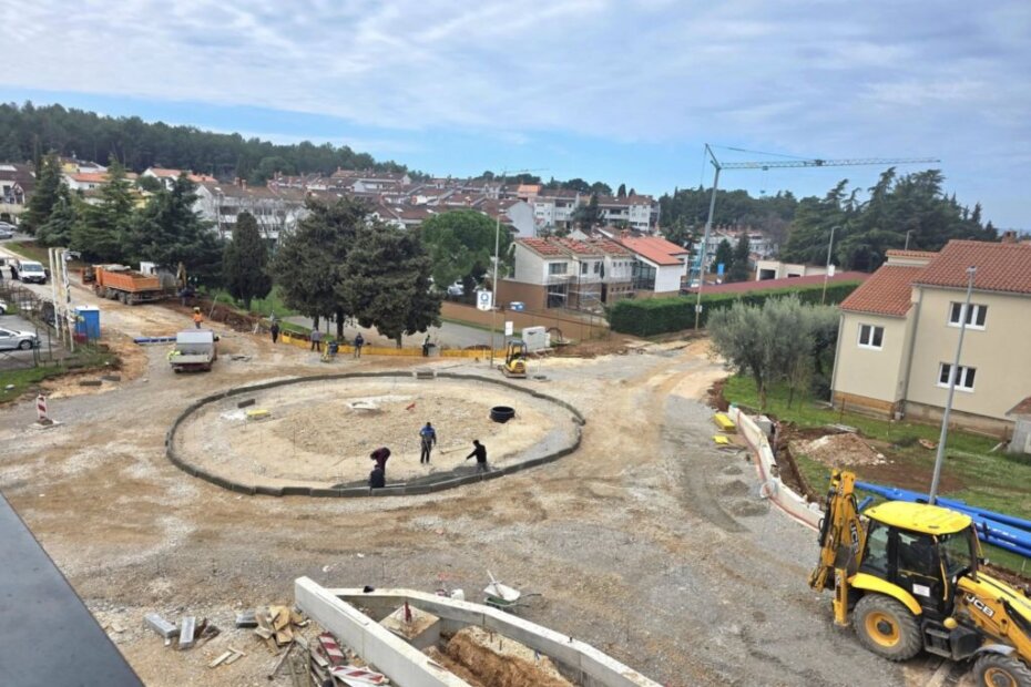 Radovi na kružnom toku u ulici Mate Vlašića