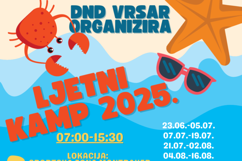 Ljetni kamp 2025 u Vrsaru