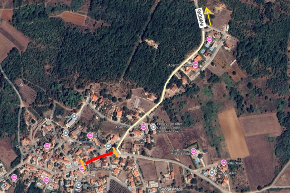 Nova regulacija prometa Dračevac: zatvorena cesta prema Starićima