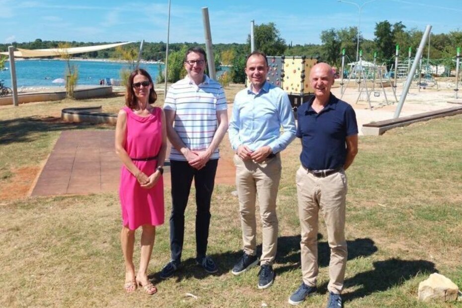 Štifanić Dobrilović Viskovic Peršurić Velenik na plaži blizu koje će se otvoriti Park