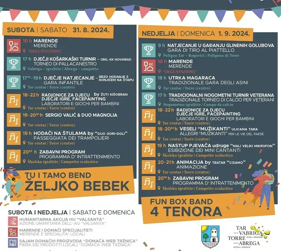 Program Turističke fešte u Taru 2024