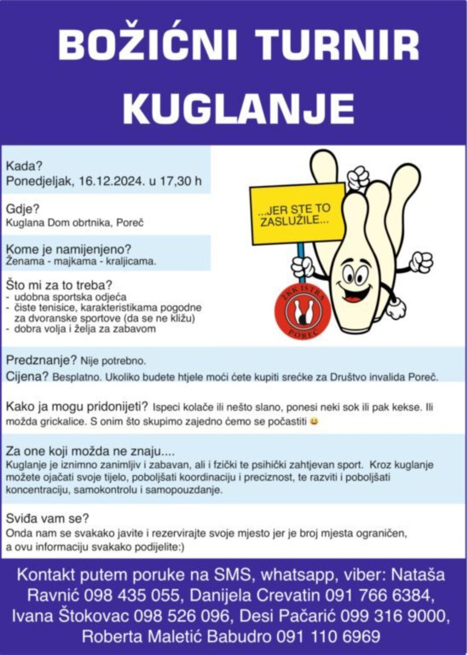 Božićni turnir u kuglanju