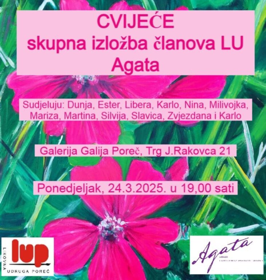 Cvijeće, skupna izložba članova LU Agata