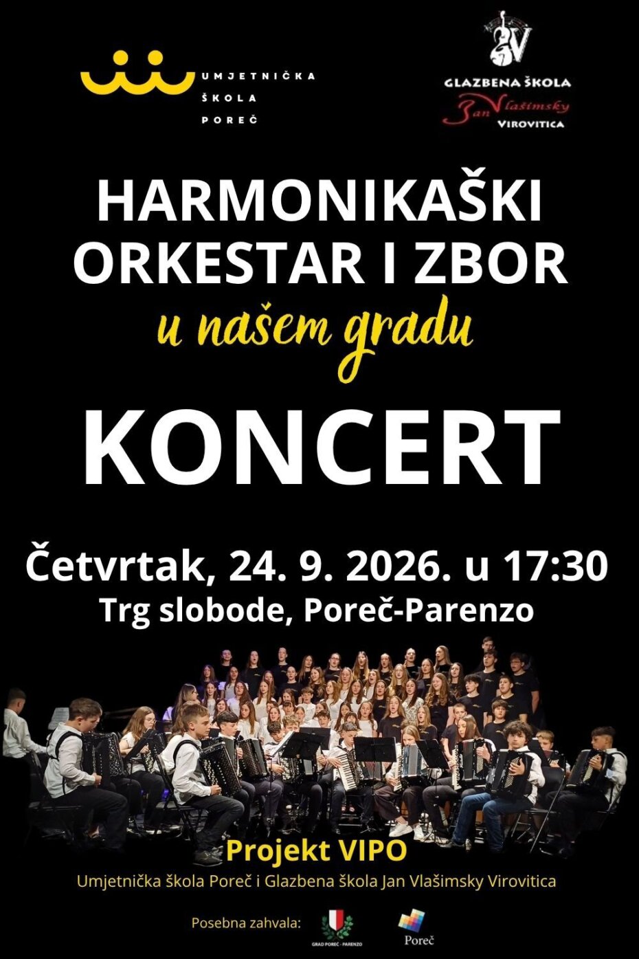 Harmonikaški orkestar i zbor u našem gradu